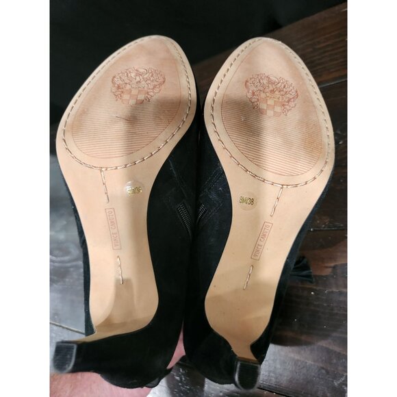 EUC Vince Camuto Vecka Black Suede Ankle Zip Booties/Sz. 8M - Picture 7 of 9